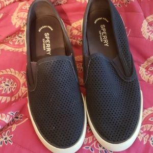 Sperry womens navy slide in shoe